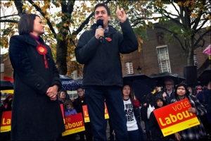 Ed Miliband speaks in Crouch End