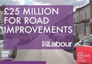 Haringey Labour will spend £25 million improving roads & pavements in the borough